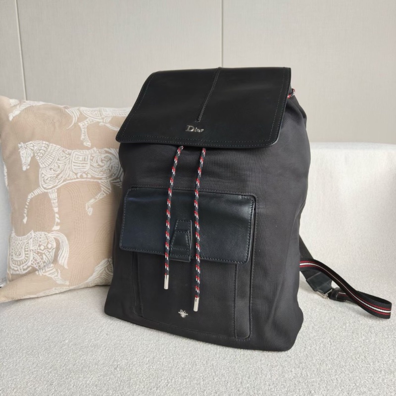 Dior帆布拼皮後背包41*30*12 98新配件塵袋-3