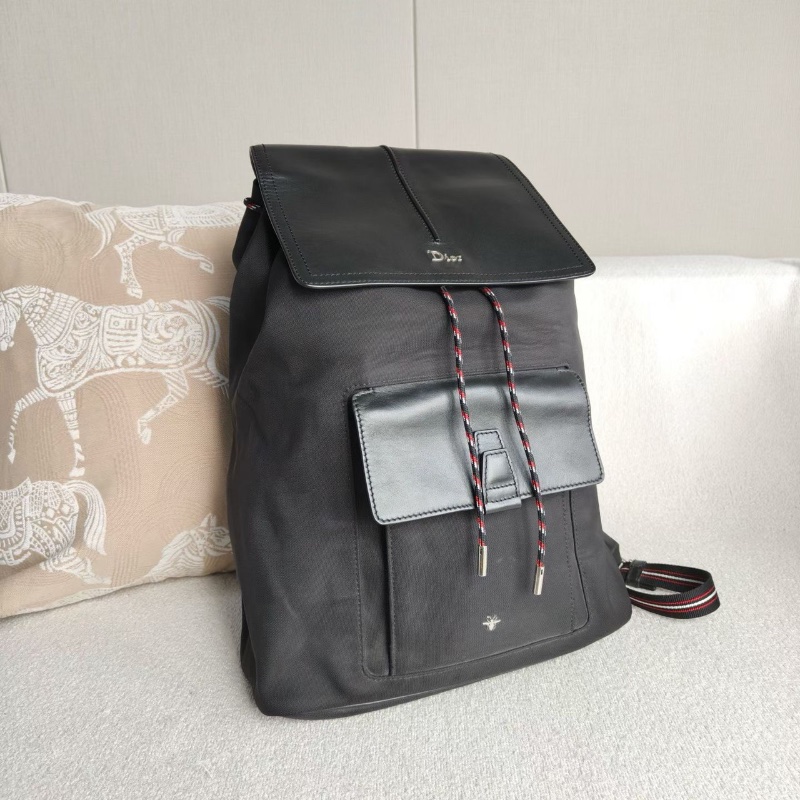 Dior帆布拼皮後背包41*30*12 98新配件塵袋-4