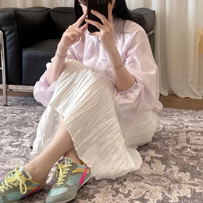 Miu Miu 尼龙拼接 系带运动鞋 绿色拼色 36 37-3