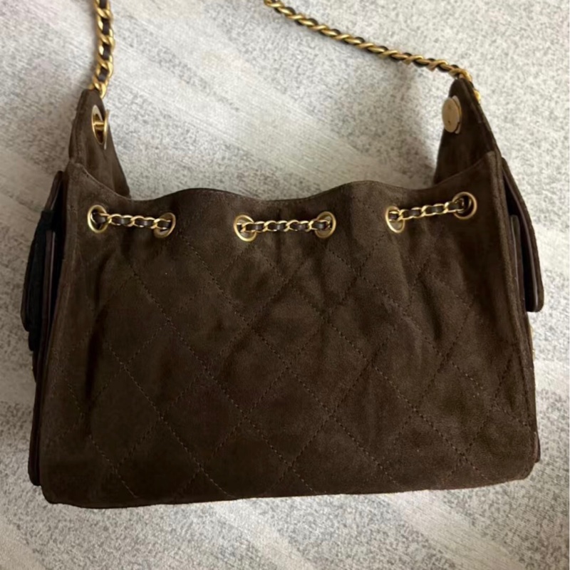 Chanel香奈兒26P25bagmini迷你麂皮深色-3