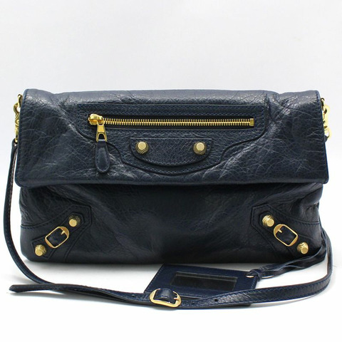 【包稅】BALENCIAGA 海軍藍巨型信封手拿包斜背包