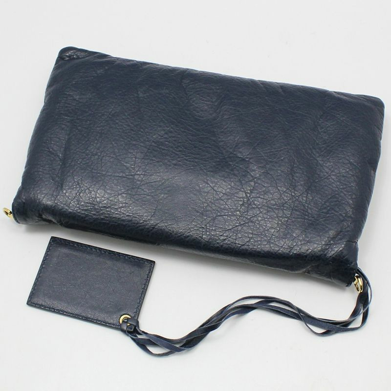 【包稅】BALENCIAGA 海軍藍巨型信封手拿包斜背包-3