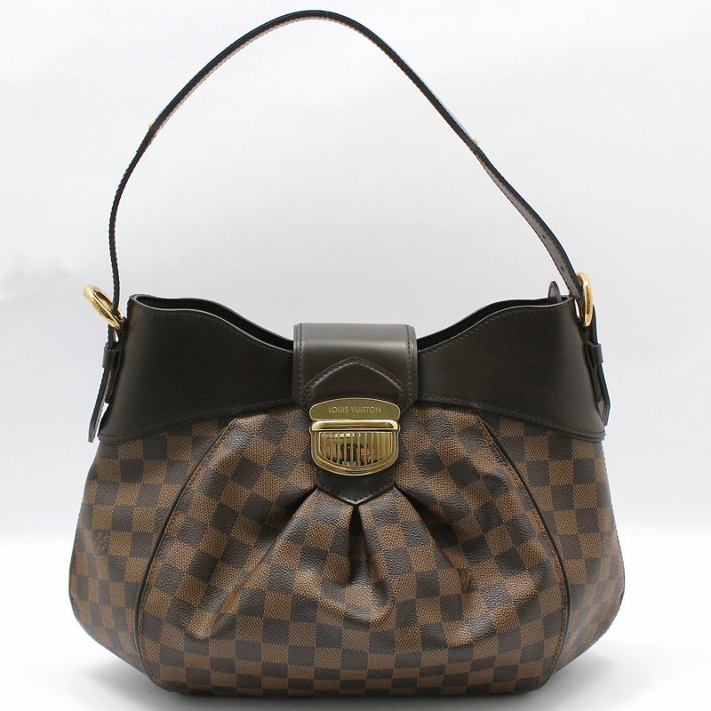 【包稅】LOUIS VUITTON Damier Ébène Sistina 中型單肩包-0