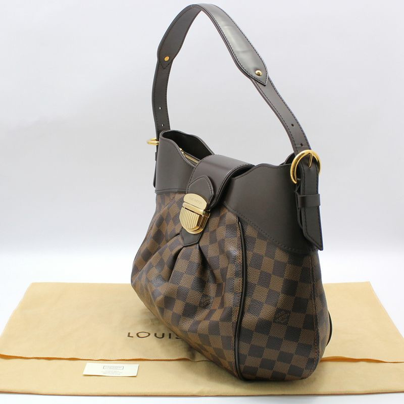 【包稅】LOUIS VUITTON Damier Ébène Sistina 中型單肩包-1
