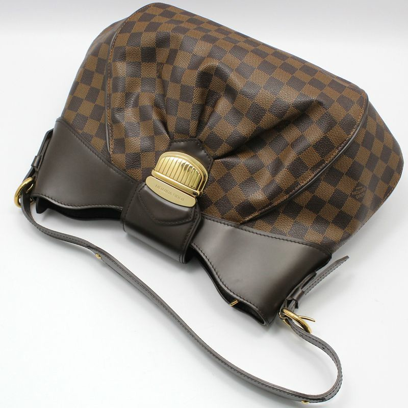 【包稅】LOUIS VUITTON Damier Ébène Sistina 中型單肩包-2