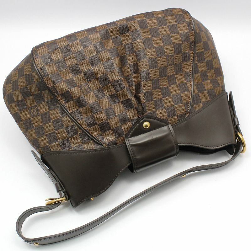 【包稅】LOUIS VUITTON Damier Ébène Sistina 中型單肩包-3
