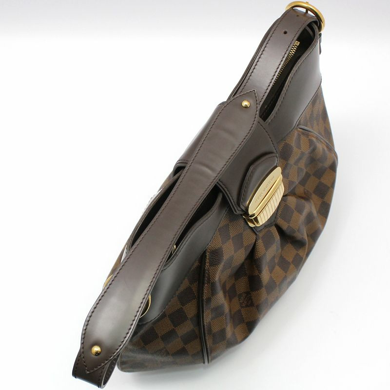 【包稅】LOUIS VUITTON Damier Ébène Sistina 中型單肩包-5