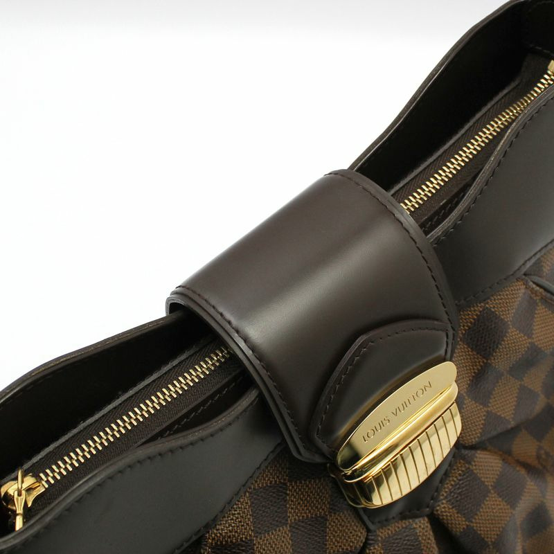 【包稅】LOUIS VUITTON Damier Ébène Sistina 中型單肩包-6