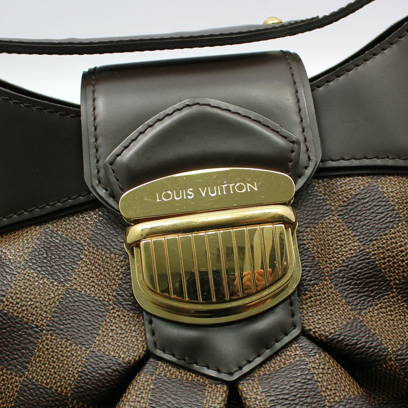 【包稅】LOUIS VUITTON Damier Ébène Sistina 中型單肩包-7