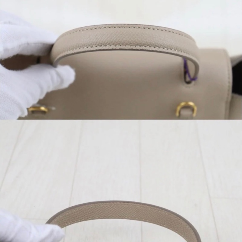 「JL精品代購」98新 Celine奶茶色鯰魚包Belt Nano-6