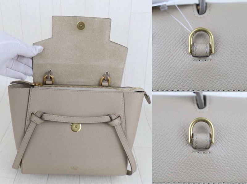 「JL精品代購」98新 Celine奶茶色鯰魚包Belt Nano-7