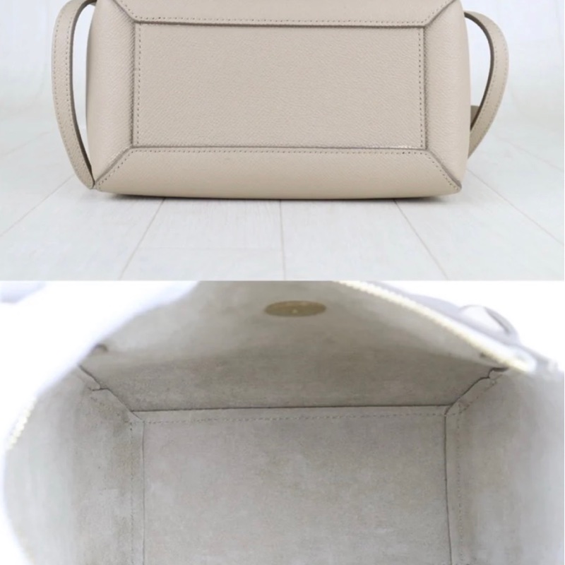 「JL精品代購」98新 Celine奶茶色鯰魚包Belt Nano-9