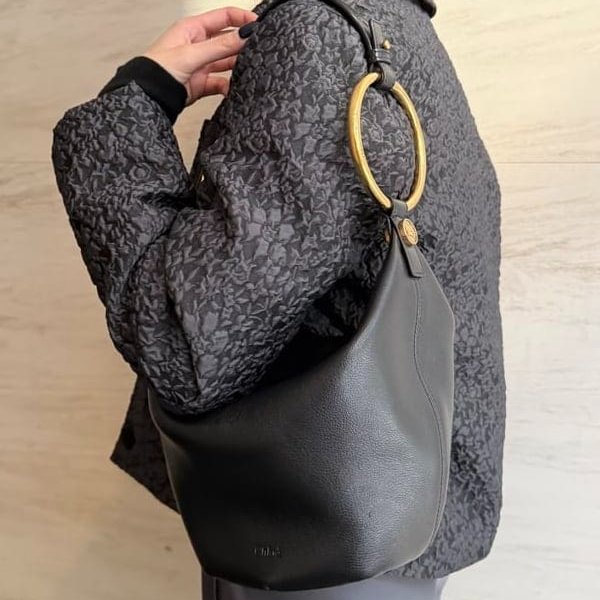 🎊新年特賣🧧Chloe 小款 Bracelet 粒面水牛皮手提包 黑色-2