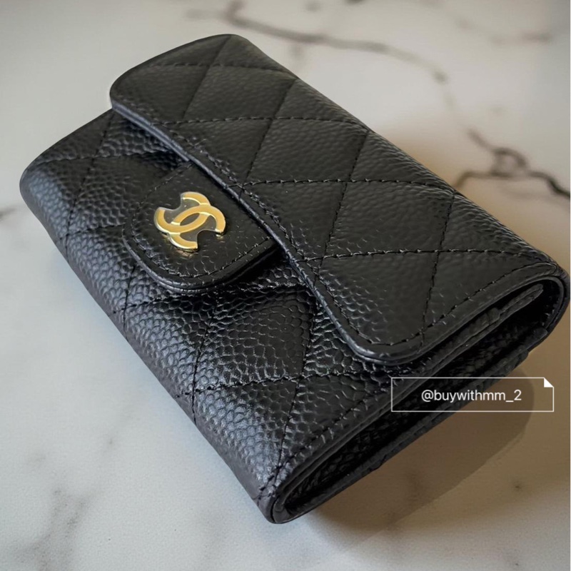 ⭐️賣場有滿額折扣⭐️香奈兒 經典黑金荔枝卡包-2