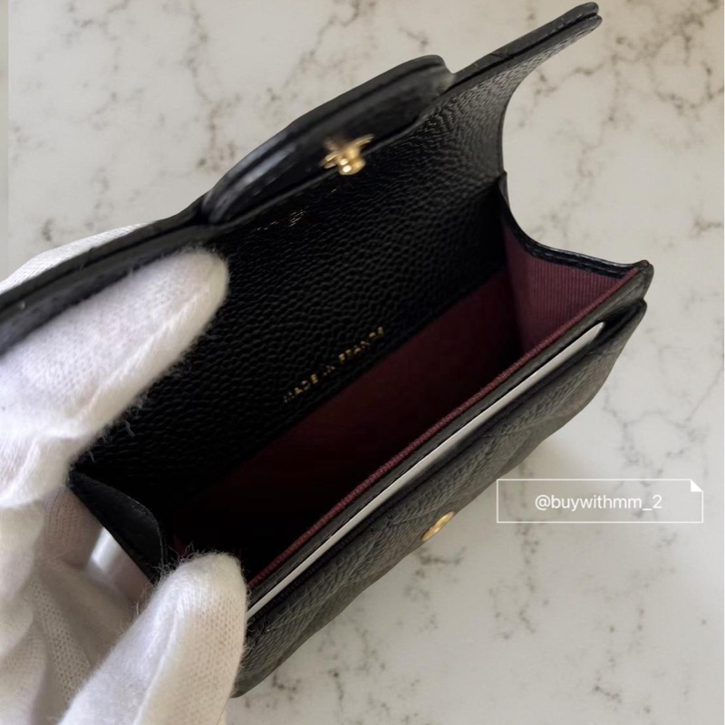 ⭐️賣場有滿額折扣⭐️香奈兒 經典黑金荔枝卡包-3