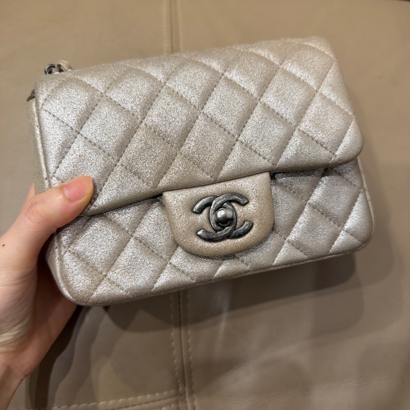 🈶盒子塵袋保卡❤️ 香奈兒 #銀灰色 #香檳色 #牛皮 #方胖子-22