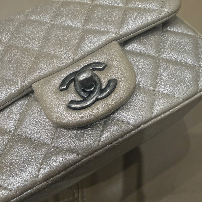 🈶盒子塵袋保卡❤️ 香奈兒 #銀灰色 #香檳色 #牛皮 #方胖子-23