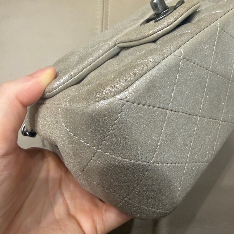 🈶盒子塵袋保卡❤️ 香奈兒 #銀灰色 #香檳色 #牛皮 #方胖子-24