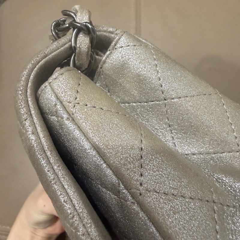 🈶盒子塵袋保卡❤️ 香奈兒 #銀灰色 #香檳色 #牛皮 #方胖子-30