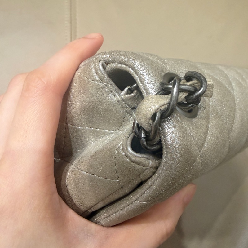 🈶盒子塵袋保卡❤️ 香奈兒 #銀灰色 #香檳色 #牛皮 #方胖子-32