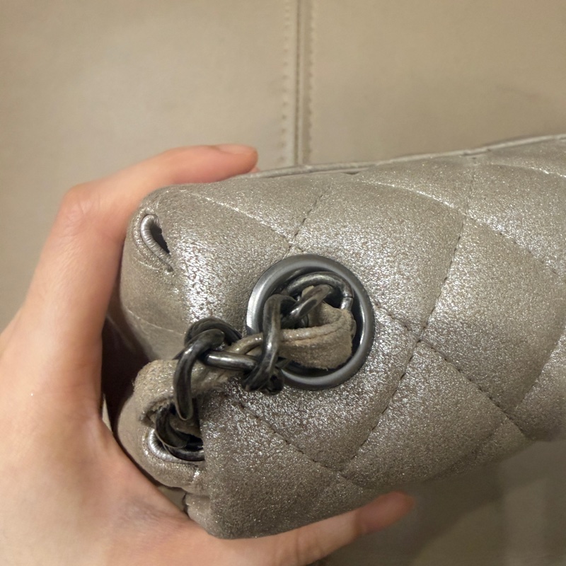 🈶盒子塵袋保卡❤️ 香奈兒 #銀灰色 #香檳色 #牛皮 #方胖子-33