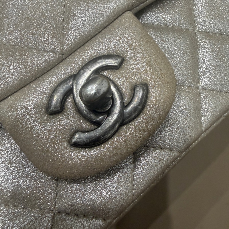 🈶盒子塵袋保卡❤️ 香奈兒 #銀灰色 #香檳色 #牛皮 #方胖子-35