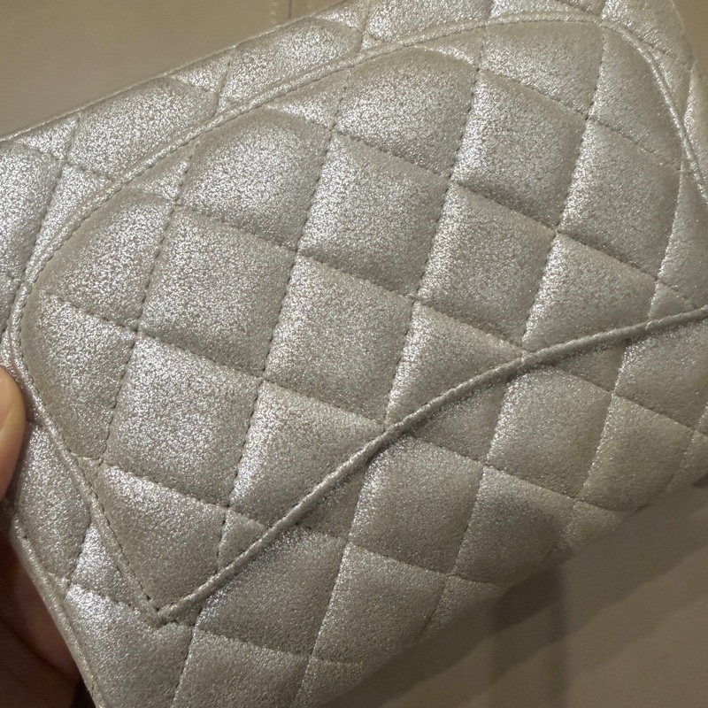 🈶盒子塵袋保卡❤️ 香奈兒 #銀灰色 #香檳色 #牛皮 #方胖子-37