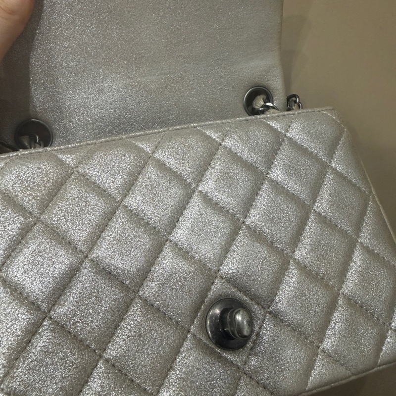 🈶盒子塵袋保卡❤️ 香奈兒 #銀灰色 #香檳色 #牛皮 #方胖子-50