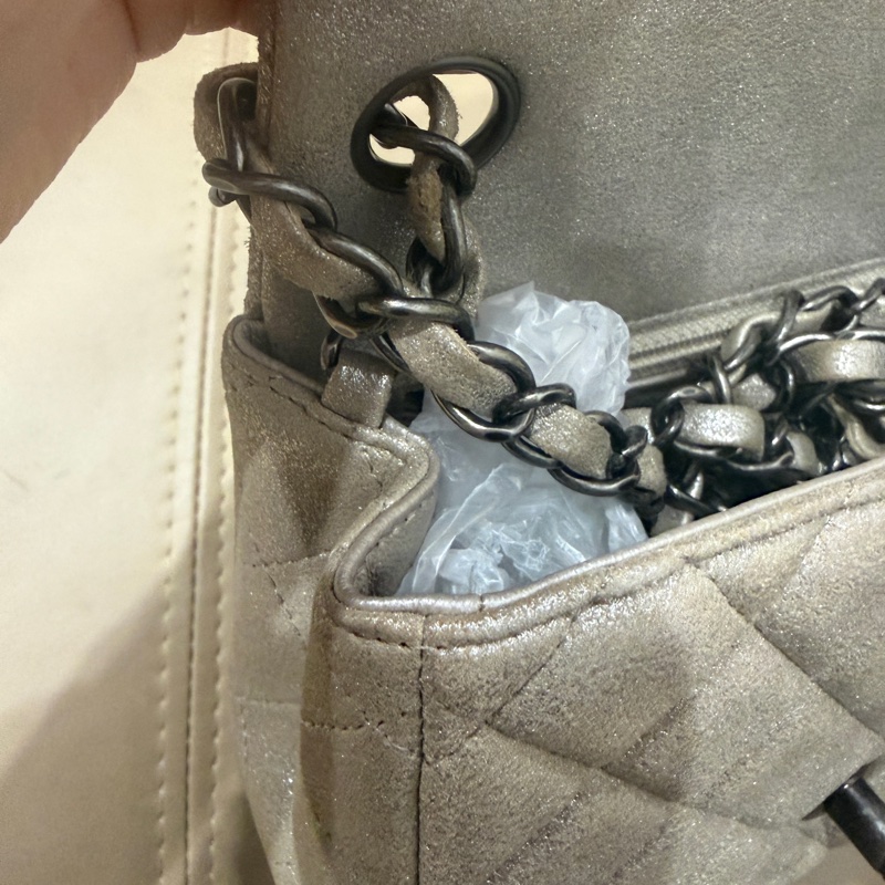 🈶盒子塵袋保卡❤️ 香奈兒 #銀灰色 #香檳色 #牛皮 #方胖子-54