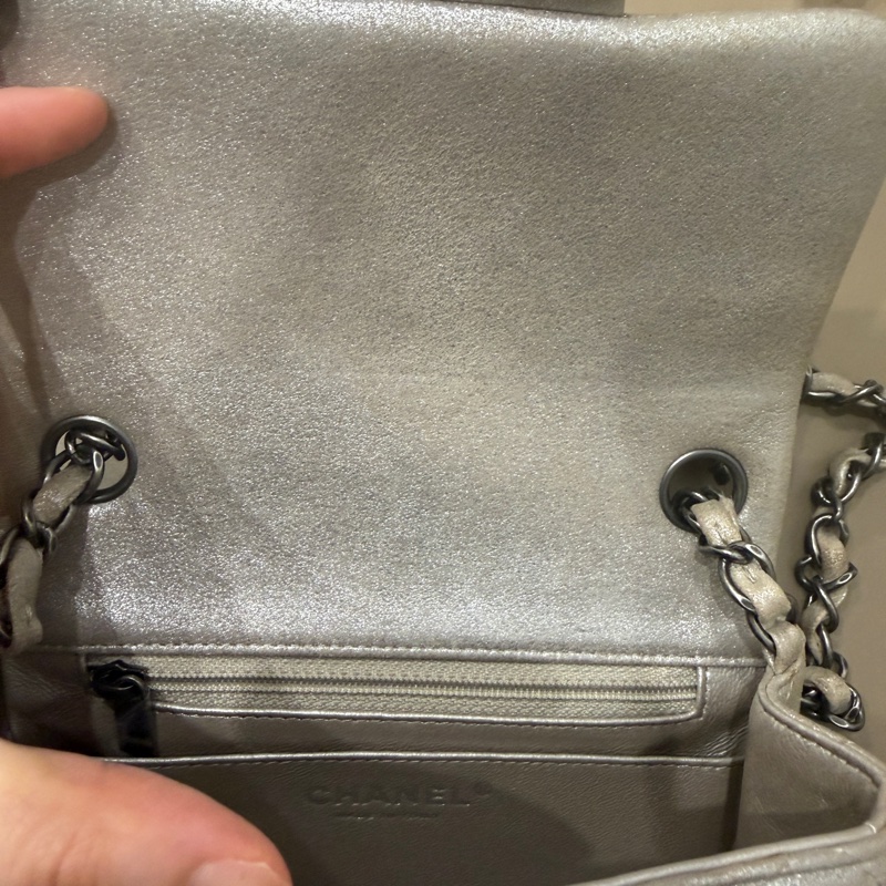 🈶盒子塵袋保卡❤️ 香奈兒 #銀灰色 #香檳色 #牛皮 #方胖子-55