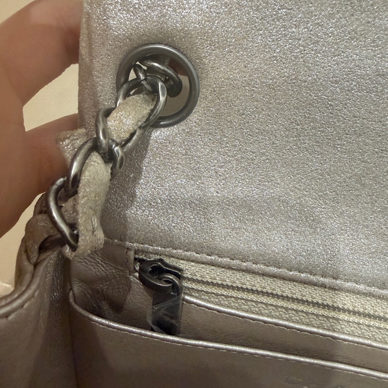 🈶盒子塵袋保卡❤️ 香奈兒 #銀灰色 #香檳色 #牛皮 #方胖子-57