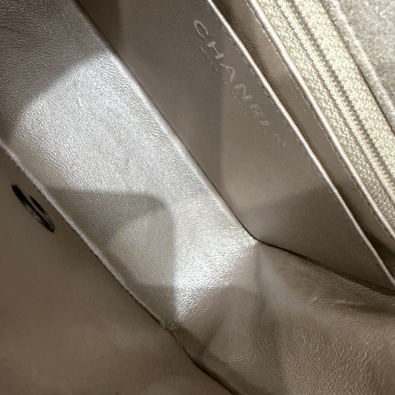 🈶盒子塵袋保卡❤️ 香奈兒 #銀灰色 #香檳色 #牛皮 #方胖子-59