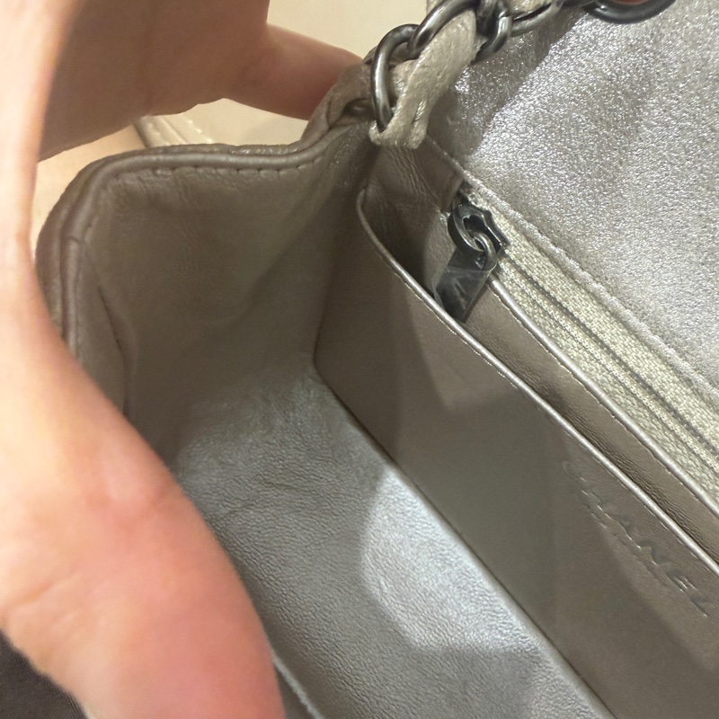 🈶盒子塵袋保卡❤️ 香奈兒 #銀灰色 #香檳色 #牛皮 #方胖子-62