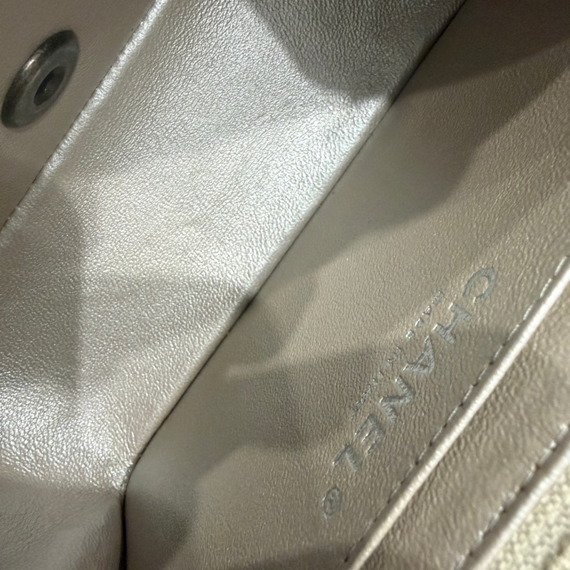 🈶盒子塵袋保卡❤️ 香奈兒 #銀灰色 #香檳色 #牛皮 #方胖子-63