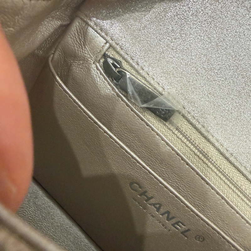 🈶盒子塵袋保卡❤️ 香奈兒 #銀灰色 #香檳色 #牛皮 #方胖子-68