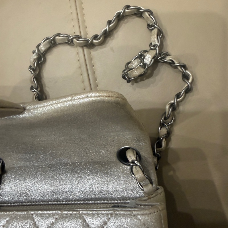 🈶盒子塵袋保卡❤️ 香奈兒 #銀灰色 #香檳色 #牛皮 #方胖子-71