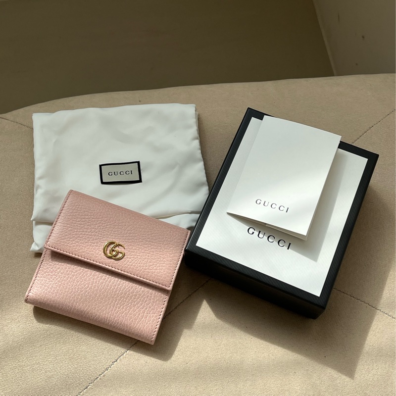 🏷️ Gucci 櫻花粉短夾-0