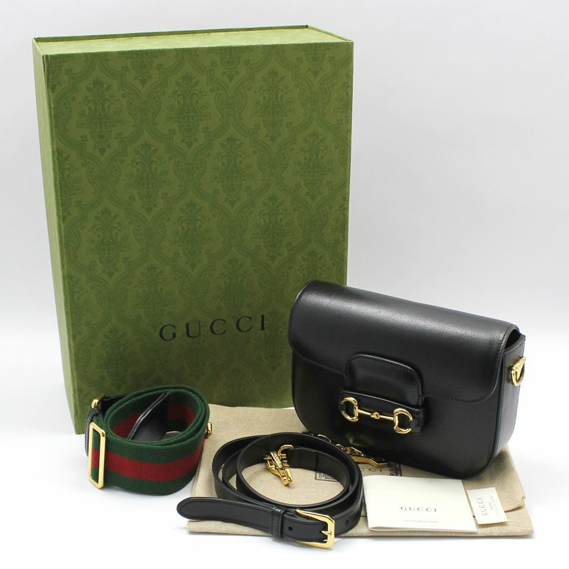 【包稅】GUCCI 金色馬銜扣環 1955 迷你斜背包-1