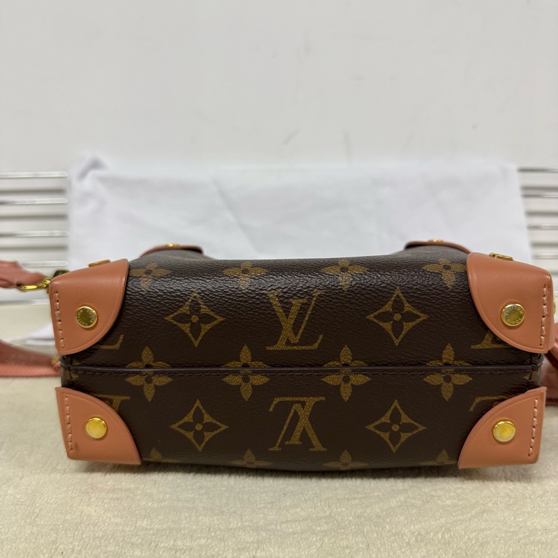 LV路易威登Trompette BB粉色鏈條包-8