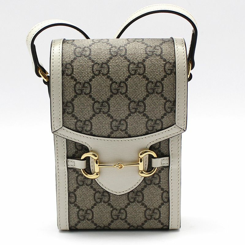 【包稅】GUCCI GG Supreme 金色馬銜扣環 1955 迷你斜背包-0