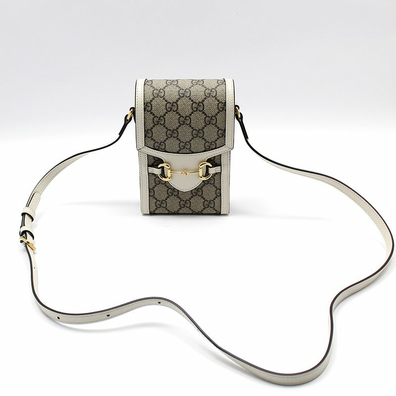 【包稅】GUCCI GG Supreme 金色馬銜扣環 1955 迷你斜背包-2