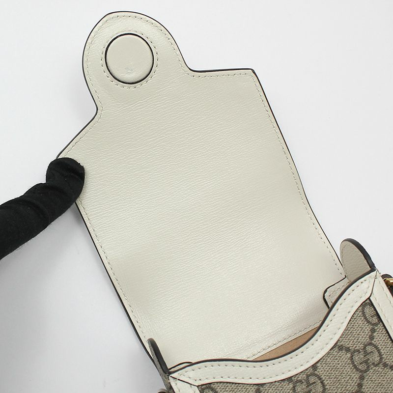 【包稅】GUCCI GG Supreme 金色馬銜扣環 1955 迷你斜背包-6