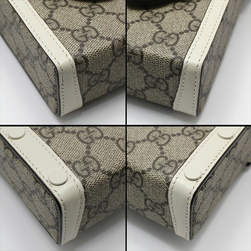 【包稅】GUCCI GG Supreme 金色馬銜扣環 1955 迷你斜背包-9