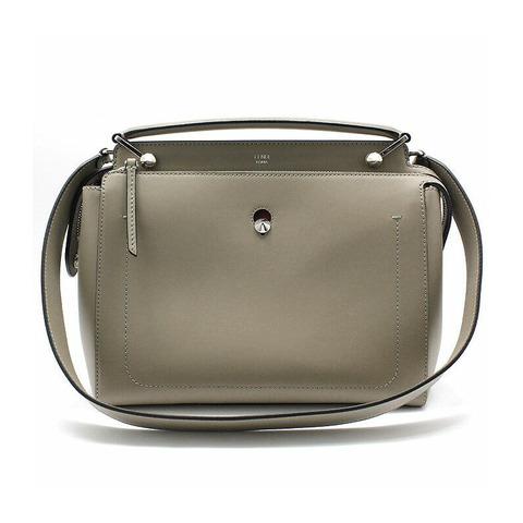 【包稅】FENDI 小牛皮 Dotcom 銀色單肩包