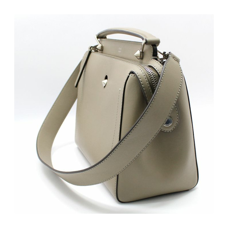 【包稅】FENDI 小牛皮 Dotcom 銀色單肩包-2