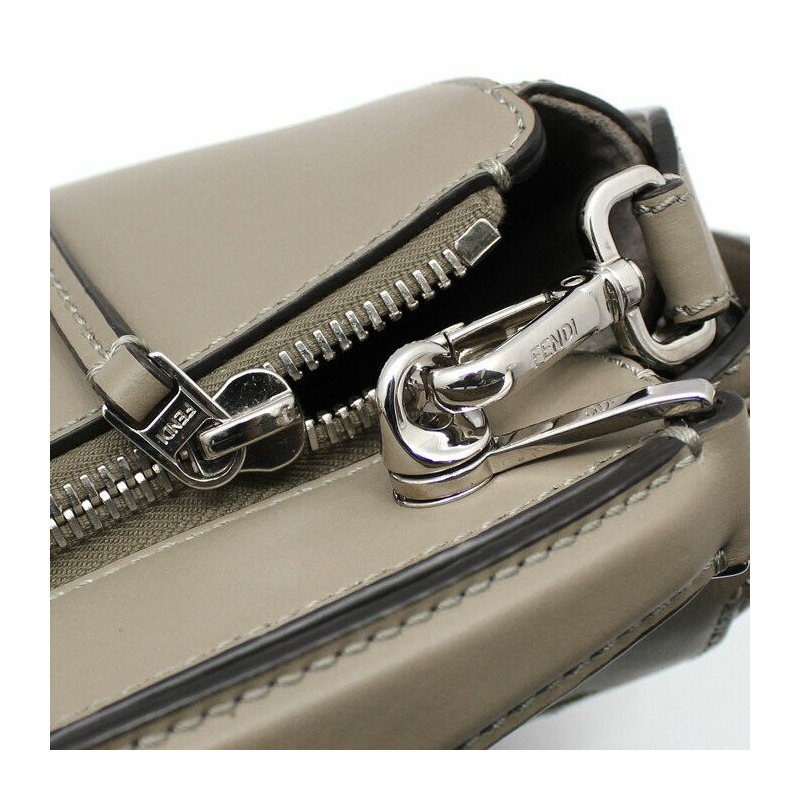 【包稅】FENDI 小牛皮 Dotcom 銀色單肩包-7