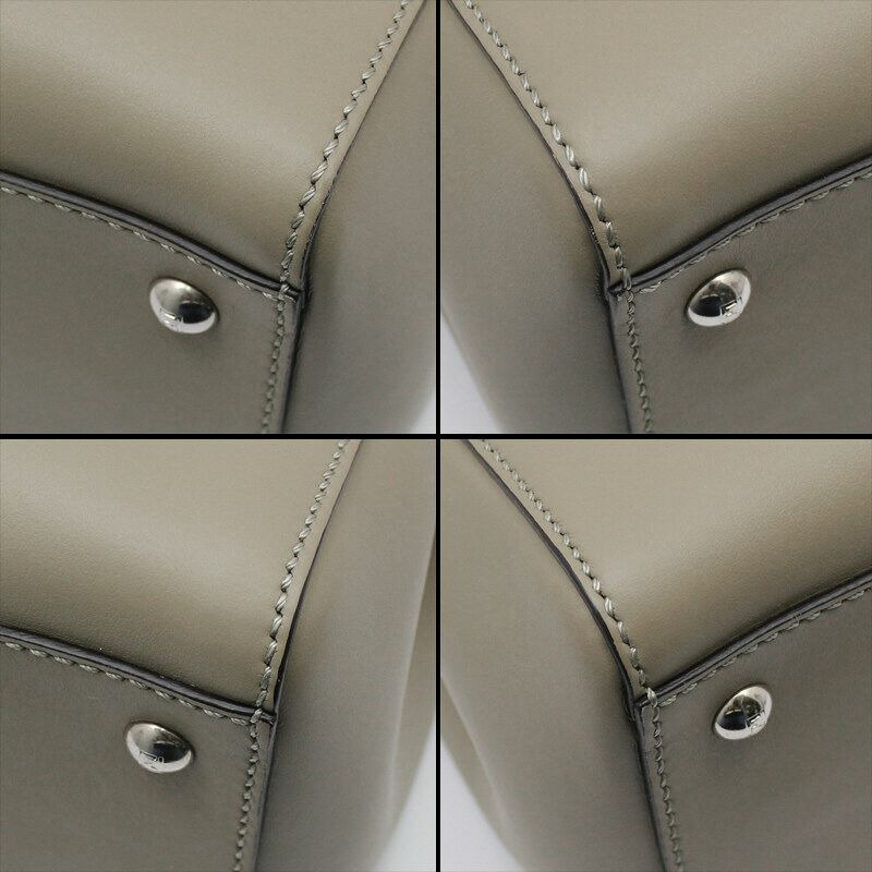 【包稅】FENDI 小牛皮 Dotcom 銀色單肩包-13