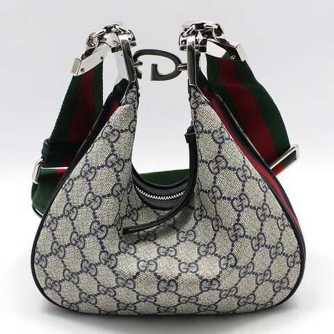 【包稅】GUCCI GG Supreme 海軍公事包 小號斜背包