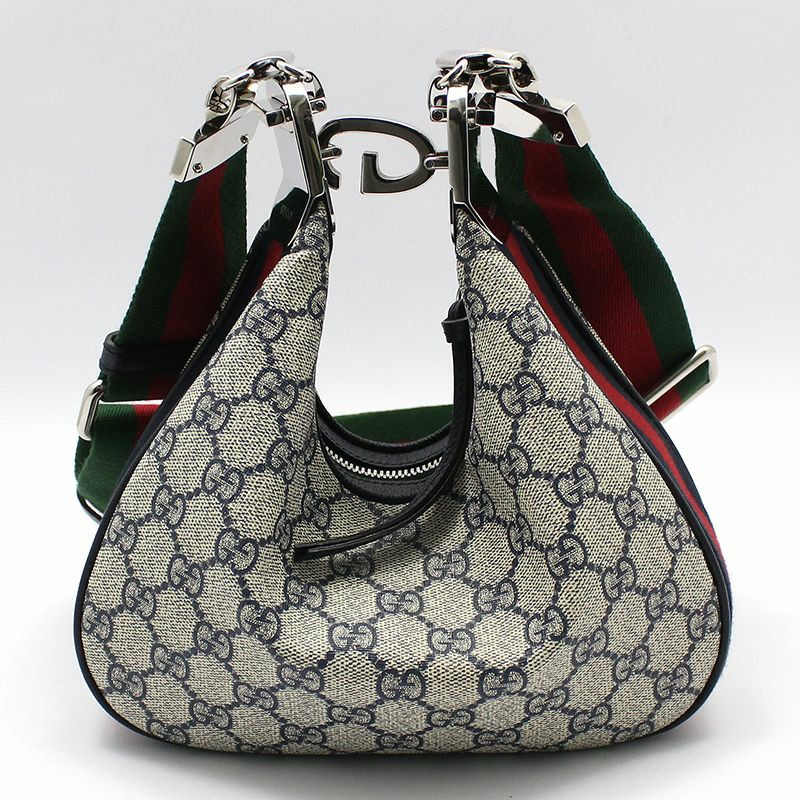 【包稅】GUCCI GG Supreme 海軍公事包 小號斜背包-0