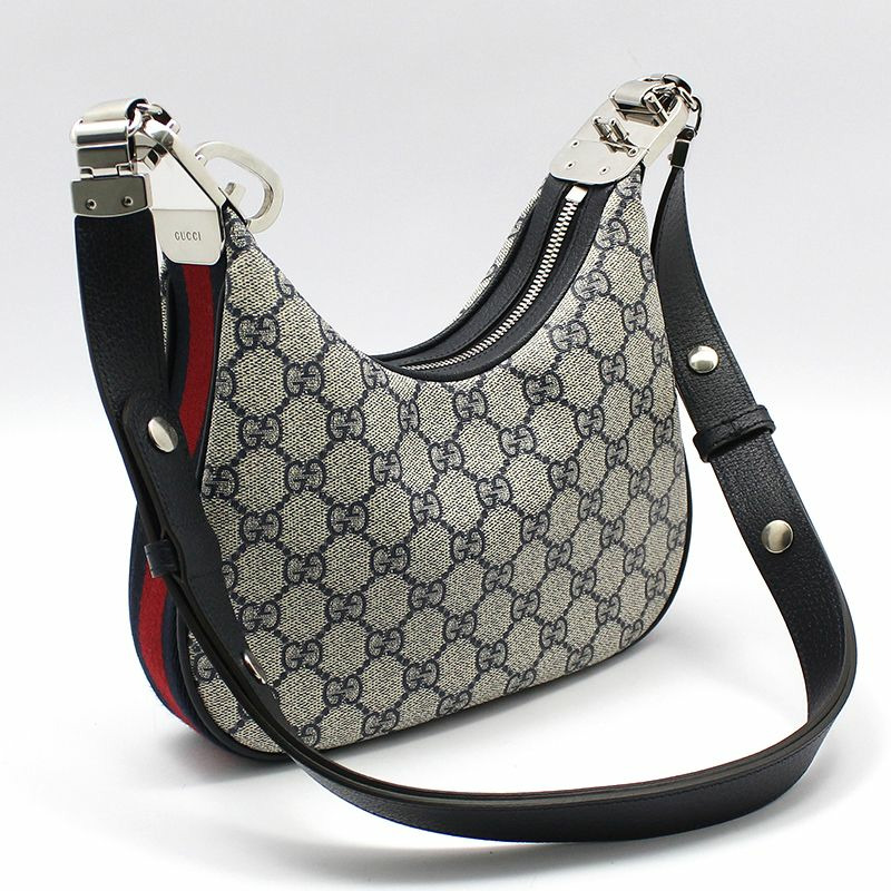 【包稅】GUCCI GG Supreme 海軍公事包 小號斜背包-3